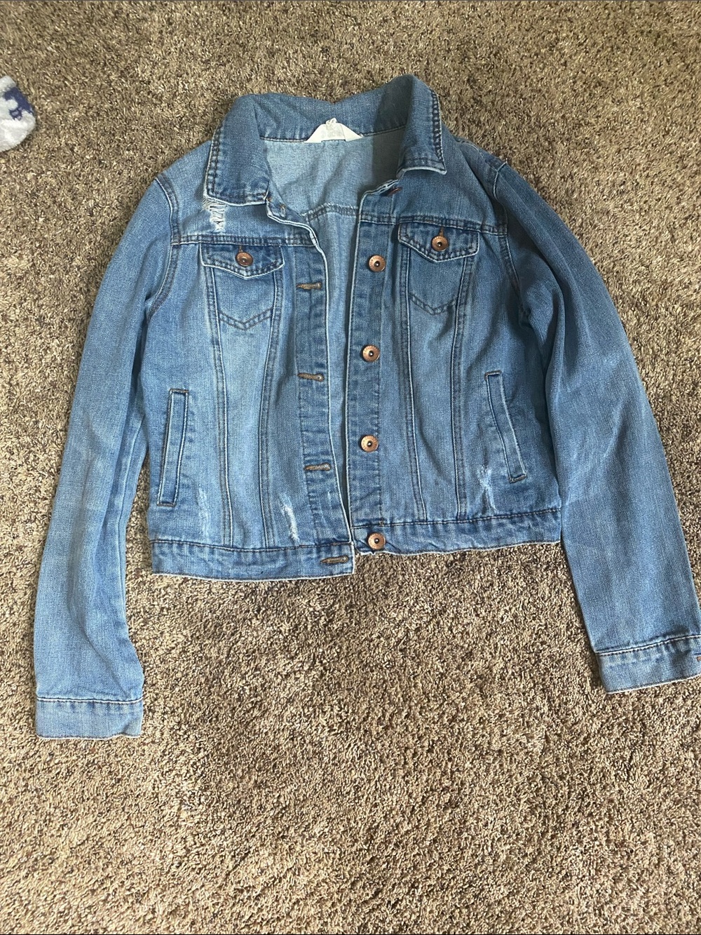 Ci Sono Light Blue Denim Jacket with Button Front